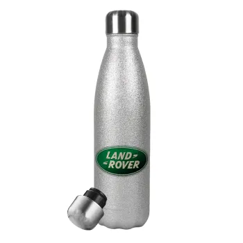 Land Rover, Metallic Glitter Silver Thermos Flask (Stainless steel), double-walled, 500ml