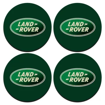 Land Rover, ΣΕΤ 4 Σουβέρ ξύλινα στρογγυλά (9cm)