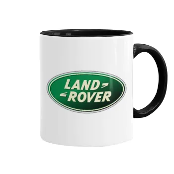 Land Rover, Κούπα χρωματιστή μαύρη, κεραμική, 330ml
