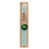 Easter Set, wooden keychain & aromatic flat Easter candle (30cm) (TURQUOISE)