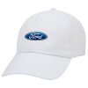 Ford, Καπέλο ενηλίκων Jockey Λευκό (snapback, 5-φύλλο, unisex)