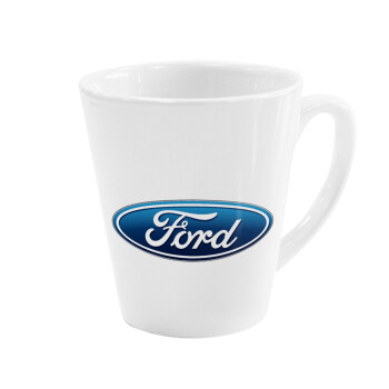 Ford, Κούπα κωνική Latte Λευκή, κεραμική, 300ml