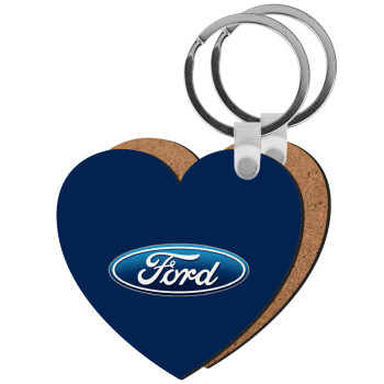 Ford, Μπρελόκ Ξύλινο καρδιά MDF