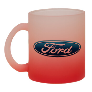 Ford, Κούπα γυάλινη δίχρωμη με βάση το κόκκινο ματ, 330ml