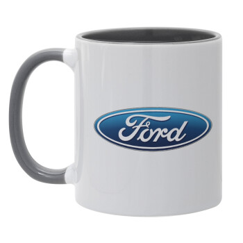 Ford, Κούπα χρωματιστή γκρι, κεραμική, 330ml