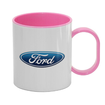 Ford, Κούπα (πλαστική) (BPA-FREE) Polymer Ροζ για παιδιά, 330ml