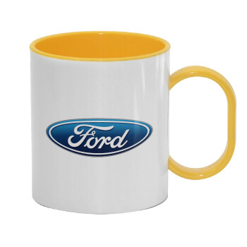 Ford, Κούπα (πλαστική) (BPA-FREE) Polymer Κίτρινη για παιδιά, 330ml