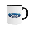 Ford, Κούπα χρωματιστή μαύρη, κεραμική, 330ml
