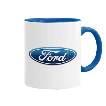 Ford, Κούπα χρωματιστή μπλε, κεραμική, 330ml
