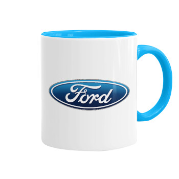 Ford, Κούπα χρωματιστή γαλάζια, κεραμική, 330ml