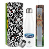 Easter candle, metallic white thermos bottle (500ml) & aromatic flat candle (30cm) (GRAY)