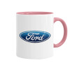 Mug colored pink, ceramic, 330ml