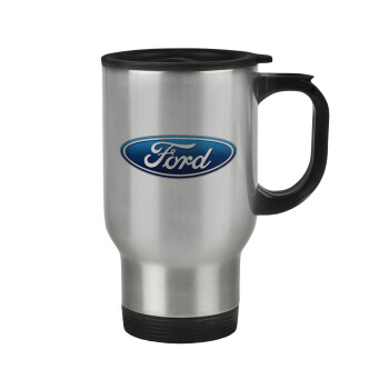 Ford, Κούπα ταξιδιού ανοξείδωτη με καπάκι, διπλού τοιχώματος (θερμό) 450ml
