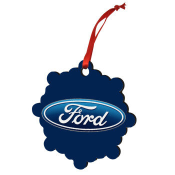 Ford, Χριστουγεννιάτικο στολίδι snowflake ξύλινο 7.5cm