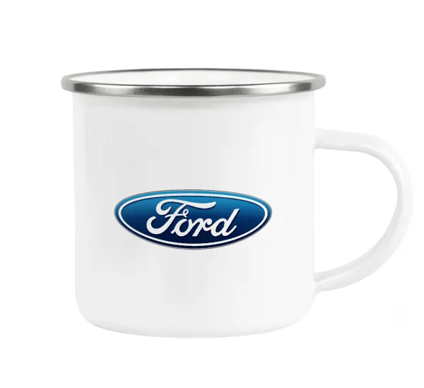 Ford — Metallic enamel cup white 360ml