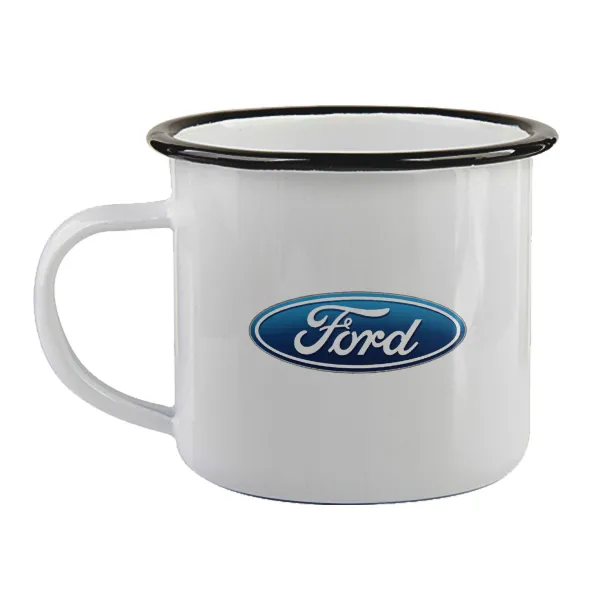 Ford — Enamel mug with black rim, 360ml