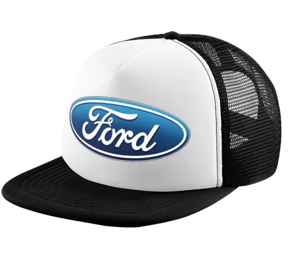 Ford — Καπέλο παιδικό Soft Trucker με Δίχτυ ΜΑΥΡΟ/ΛΕΥΚΟ (POLYESTER, ΠΑΙΔΙΚΟ, ONE SIZE)