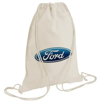 Ford, Τσάντα πλάτης πουγκί GYMBAG natural (28x40cm)