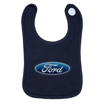Ford, Σαλιάρα με Σκρατς 100% Organic Cotton Μπλε (0-18 months)