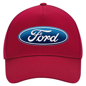 Ford, Adult Ultimate Hat RED, (100% COTTON DRILL, ADULT, UNISEX, ONE SIZE)