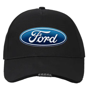 Ford, Work & Activity LED Light Cap – Perfect for Night & Low Light Conditions (100% COTTON, ADULT, UNISEX)