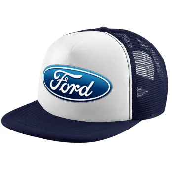 Ford, Καπέλο Ενηλίκων Soft Trucker με Δίχτυ Dark Blue/White (POLYESTER, ΕΝΗΛΙΚΩΝ, UNISEX, ONE SIZE)