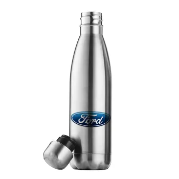 Ford, Μεταλλικό παγούρι θερμός Inox (Stainless steel), διπλού τοιχώματος, 500ml