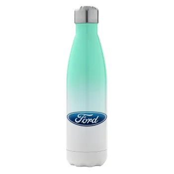 Ford, Metal mug thermos Green/White (Stainless steel), double wall, 500ml
