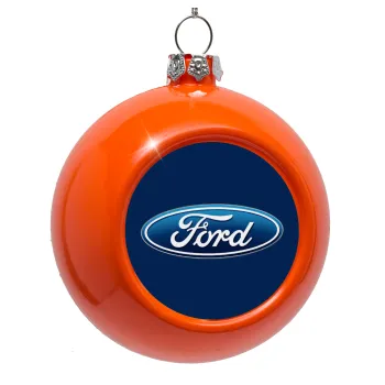 Ford, Orange Christmas tree ornament bauble 8cm