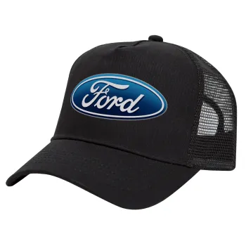 Ford, Trucker Hat with Mesh, Black, (COTTON, KIDS, UNISEX, ONE SIZE)