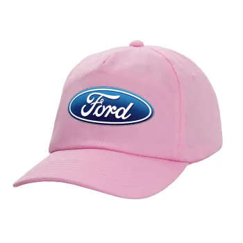 Ford, Adult Baseball Cap, 100% Cotton, PINK (COTTON, ADULT, UNISEX, ONE SIZE)