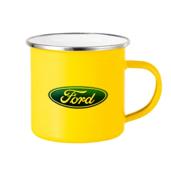 Ford, Yellow Enamel Metallic Cup 360ml