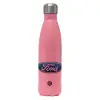 Metal mug thermos Pink Mat (Stainless steel), double wall, 500ml