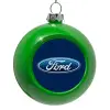 Green Christmas tree ornament bauble 8cm