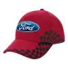 Adult Cap RACING Ultimate Red/Black, (100% COTTON DRILL, ADULT, UNISEX, ONE SIZE ADULT)