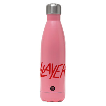 Slayer, Μεταλλικό παγούρι θερμός Ροζ Ματ (Stainless steel), διπλού τοιχώματος, 500ml