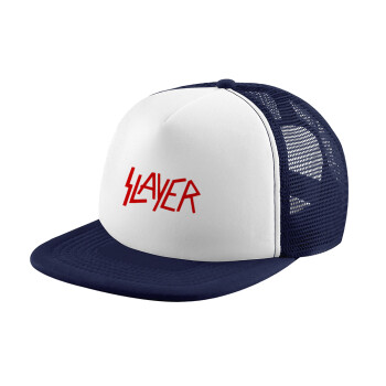 Slayer, Καπέλο παιδικό Soft Trucker με Δίχτυ ΜΠΛΕ ΣΚΟΥΡΟ/ΛΕΥΚΟ (POLYESTER, ΠΑΙΔΙΚΟ, ONE SIZE)