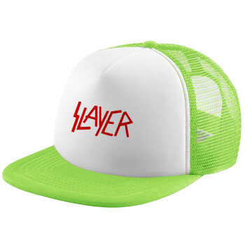 Slayer, Καπέλο παιδικό Soft Trucker με Δίχτυ ΠΡΑΣΙΝΟ/ΛΕΥΚΟ (POLYESTER, ΠΑΙΔΙΚΟ, ONE SIZE)