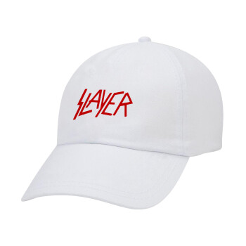 Slayer, Καπέλο ενηλίκων Jockey Λευκό (snapback, 5-φύλλο, unisex)
