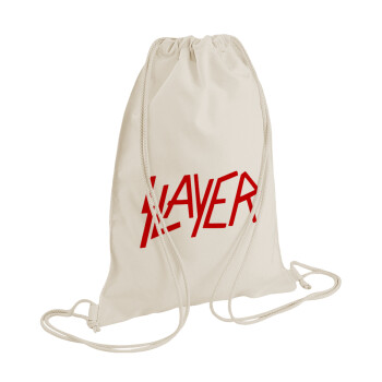 Slayer, Backpack bag GYMBAG natural (28x40cm)