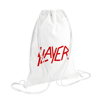 Slayer, Backpack pouch GYMBAG white (28x40cm)