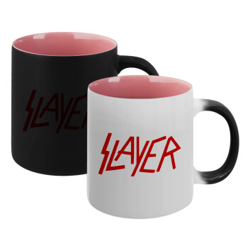 Slayer, Κούπα Μαγική εσωτερικό ΡΟΖ, κεραμική 330ml που αλλάζει χρώμα με το ζεστό ρόφημα (1 τεμάχιο)