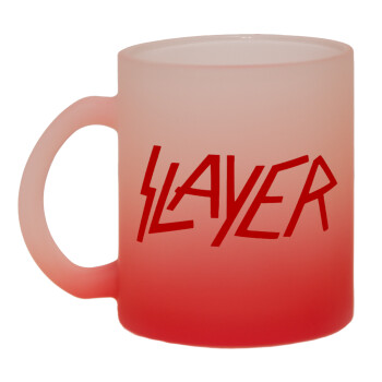 Slayer, Κούπα γυάλινη δίχρωμη με βάση το κόκκινο ματ, 330ml
