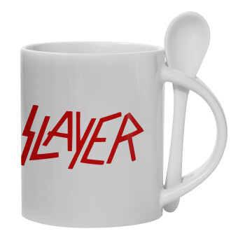 Slayer, Ceramic coffee mug with Spoon, 330ml (1pcs)