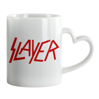 Slayer, Κούπα καρδιά χερούλι λευκή, κεραμική, 330ml