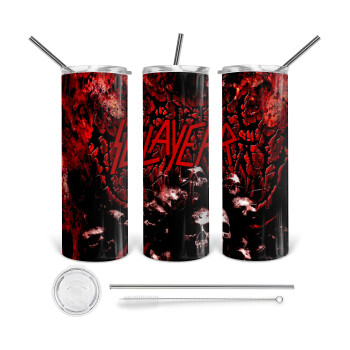 Slayer, 360 Eco friendly stainless steel tumbler 600ml, with metal straw & cleaning brush