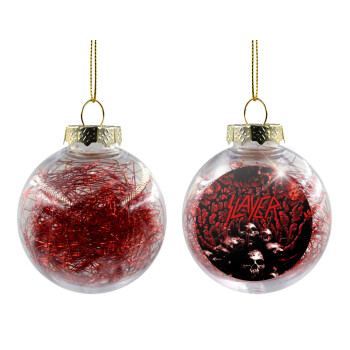 Slayer, Χριστουγεννιάτικη μπάλα δένδρου διάφανη με κόκκινο γέμισμα 8cm