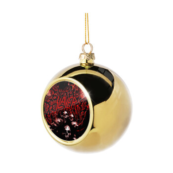 Slayer, Golden Christmas tree ball ornament 8cm