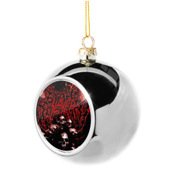 Slayer, Silver 8cm Christmas tree ball ornament