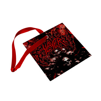 Slayer, Χριστουγεννιάτικο στολίδι γυάλινο τετράγωνο 9x9cm